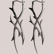 Resim 1 Çift Punk Hip-hop Tarzı Küpeler, Kadınlar ve Erkekler için Boş Dikenli Düzensiz Sallantılı Küpeler 