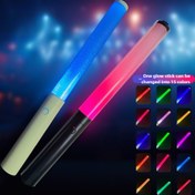Resim 1 adet LED Parlayan Çubuk, 15 Renk Değiştirebilir - Partiler, Konserler ve Gece Kutlamaları için Canlı Neon Işık Çubukları, Parlayan ve Kutlama Çubukları Sağlar, 3 Adet AAA Pili Dahil Değildir 