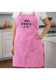 Resim Bk Gift Kişiye Özel İsimli Pembe Mutfak Önlüğü -1, Aşçı Ve Şef Önlüğü, Ev Hediyesi Kobitmeyencom36645 Bk Gift Renkli 