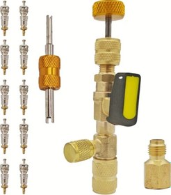 Resim Dashanshop Yeni Geliştirilmiş Altın 1set Araç Klima Valfi Çıkarma Aracı Ev Tipi Soğutma Valfi Onarım Seti 