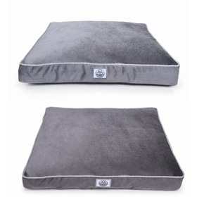 Resim Silky Paw, Çıkarılabilir Kılıf, Kolay Temizlenebilen, Konforlu, Kaydırmaz Tabanlı, Kedi-Köpek Yatağı (Gri) - L 
