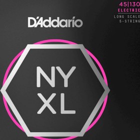 Resim D'Addario NYXL45130 NYXL Nickel 5 Telli Bas Gi̇tar Teli - Regular Light (45-130) 