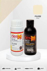 Resim Derby Special Fildişi Deri Boyası Ve Cilası 100 ml - 2'li Set / Mont Eşya Çanta Deri Boyası 