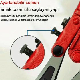 Resim (18'') Kollu Çeneli Kupplon Demir Kesme Makası Çubuk Inşaat Teli Metal Kesim Makası Vanadyum Çelik 