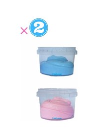 Resim Ele Yapışmayan Pembe-mavi Slime 2 Li Pofuduk Slaym Oyun Hamuru 