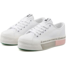Resim Benetton Bn 30934 Beyaz Pudra Kadın Günlük Ayakkabı Bn-30934-Beyaz-Pudra Beyaz 
