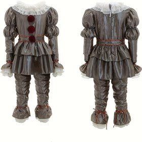 Resim Erkekler için mükemmel olan, Korkunç Palyaço Cadılar Bayramı Kostümü Cosplay Parti Kıyafeti Tam Set, Cadılar Bayramı partileri için ideal 