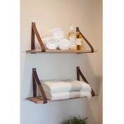 Resim Napolyon Ahşap Gerçek Deri Askılık Tek'li 