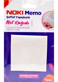 Resim Noki Memo 75x75 Şeffaf Yapışkanlı Not Kağıdı 50 Yaprak (12300) 