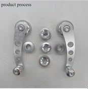 Resim Meridiangoods Silvery Universal Alüminyum Alaşım Otomobil Cam Kolu Winç Yükseltme Seti 