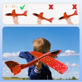 Resim KanatGo Kırmızı Çocuk Köpük Uçak Oyuncak - El Planörü, Elle Atılan Eğlenceli ve Dayanıklı Uçan Oyuncak Uçak 