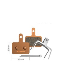 Resim Ezmtb B05s Metal Disk Fren Bisiklet Balatası Shimano B05s Muadili Kahverengi 