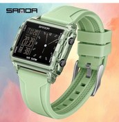 Resim Cloud011 Sanda Unisex Elektronik Spor Saati Transparent Matcha Green Çok Fonksiyonlu Fitness Diğer 