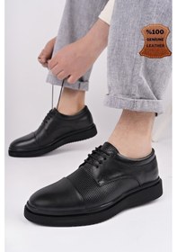 Resim Muggo Marcel Garantili Erkek Günlük Klasik Hakiki Deri Casual Ayakkabı Siyah 