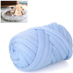 Resim Xindoker Köpek Ve Kedi Yatağı İçin El Örgü Kalın Pamuk İpi - 50 Metre Mavi - Makine Ve Elle Yıkama Uygun - Evcil Hayvan Konforu İçin EP83 