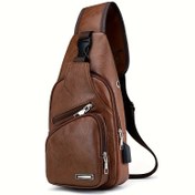 Resim 1 Adet Erkekler İçin Ayarlanabilir Askılı Crossbody Çanta - Günlük, Seyahat, Spor Salonu, Resmi Etkinlikler için Kompakt Göğüs Paketi, Fermuarlı Bölmeler - Hafif ve Geniş İç Mekan - Temel Eşyalar İçin Eller Serbest Taşıma, Şık Erkeksi Tasarım, Dokulu Yüzey 