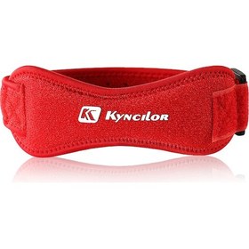 Resim Maiyame Kırmızı Nilon Patella Koruyucu Kayış - Ventileli Diz Koruması - 19.5x6cm Kırmızı 