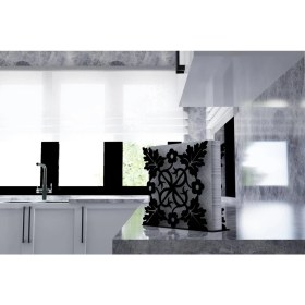 Resim M&c Concept Motif Model-9 Metal Desenli Peçetelik - Siyah 