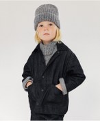 Resim Unisex Rahat Çocuk Kot Ceket 