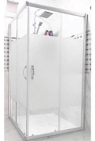 Resim ÖZELDUS Özelduş 80x80 H180 Duşakabin 5mm Kumlu Cam(teknesiz) 