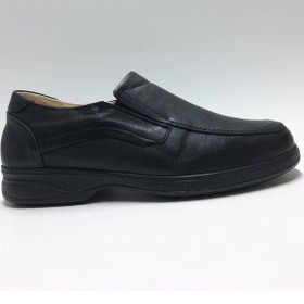 Resim Dia Comfort Hakiki Deri Siyah Bağcıksız Ortopedik Hafif Rahat Anatomic Diyabetik Erkek Ayakkabı C-8710129dia 