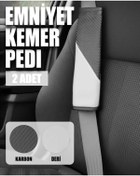 Resim Wimbledon ComfortDrive Emniyet Kemer Pedi Seti - Boyun ve Omuz Koruyucu Kemer Pedi 2'li Paket Siyah Beyaz 