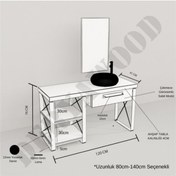 Resim Deryawood Larix Banyo Dolabı 40*100*76 Açık Ceviz Çok Renkli 