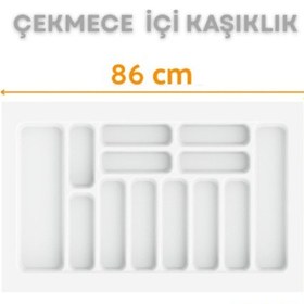 Resim Çekmece Içi Kaşıklık 86x49 Cm Beyaz 78,5x40 Cm Kadar Kesilebilir Kesim Yapılır Beyaz 