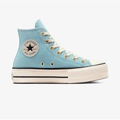 Resim Converse Chuck Taylor All Star Lift Kadın Mavi Süet Platform Sneaker A13824c Mavi 