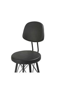 Resim bluetick 2 Adet 65cm Metal Ayaklı Deri Eyfel Bar Sandalyesi Taburesi Sc008 