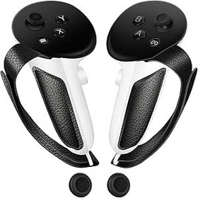 Resim HCHRVR Controller Grips Compatible with Meta/Oculus Quest 3 Accessories,Non-Slip Handle Cover, Grips Cover with adjustable Knuckle Straps,Fit Official Charging Dock Battery 