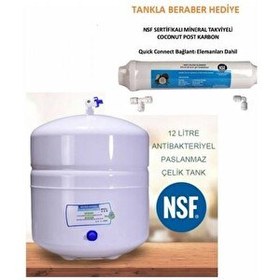 Resim Sulook Aura Cebilon Uyumlu Su Arıtma Tankı Çelik 12 Litrensf Onaylı Filtre Hediyeli 