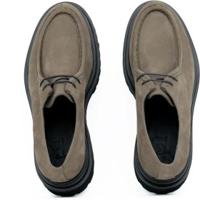 Resim Tuna Hakiki Nubuk Deri Modern Haki Loafer Erkek Ayakkabı Eva Taban - 3094 