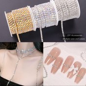 Resim 10-Yard Kristal ABRhinestone Kapalı Zincir Şeffaf Kenarlı Taş Süslemeli Zincir Düğün, Parti Sahne Dekorasyonu, Giysi Süsleme, Saç Aksesuarları, Çanta, Tırnak Sanatı Hediye Kutusu DIY Takı Aksesuarı - Çeşitli Renkler ve Boyutlar 