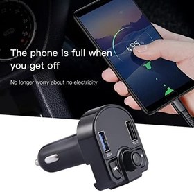 Resim PUCHEN USB Bağlantı Noktalı Araba MP3 Çalar - Eller Serbest Arama Mikrofonlu FM Verici,Çift USB Bağlantı Noktalı Araba MP3 Çalar Radyo, TF Kartı ve USB Diski Destekler 