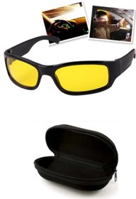 Resim QNİAY Motosiklet Bisiklet Gözlüğü Sarı Camlı Tam Çerçeveli Uv Koruma Gece Sürüş Antifar Güneş Gözlüğü 