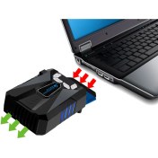 Resim Sones Ice Troll 5 Coolcold Taşınabilir Dizüstü Bilgisayar Soğutma Fanı Hava Soğutucu Hızı Ayarlanabilir Yüksek Performanslı Dizüstü Bilgisayar Fan Soğutucu Kontrol Cihazı, Ac 220v 