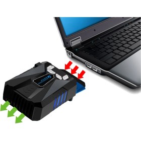 Resim Sones Ice Troll 5 Coolcold Taşınabilir Dizüstü Bilgisayar Soğutma Fanı Hava Soğutucu Hızı Ayarlanabilir Yüksek Performanslı Dizüstü Bilgisayar Fan Soğutucu Kontrol Cihazı, Ac 220v 