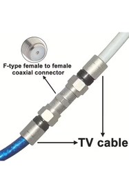 Resim Derwell 10 Adet 10x Uydu Kablo Uzatma Birleştirme F To F Dişi / Dişi Ara Bağlantı Uzatıcı Adaptör Konnektör 