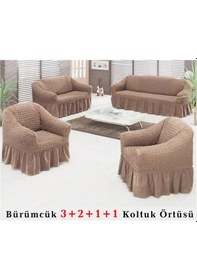 Resim Upmall Bürümcük Koltuk , Çekyat Örtüsü, Kılıfı 3211 Kum Kum 