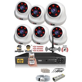 Resim Ids - 6 Kameralı 1080P Fullhd 5Mp Sony Lensli Kamera Seti - 2026 