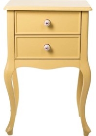 Resim Roys Ahşap 2 Çekmeceli Masif Lake Sarı Komodin Telefonluk 