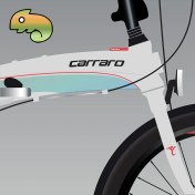 Resim Carraro Flexı 108 Hd 20 Katlanır Bisiklet 320H 8-V Gümüs-Turkuaz (Bukalemun)-Siyah- Kırmızı R2 