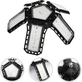 Resim Pazarcan Ledx Ayarlanabilir Açılı 5 Kanatlı 148 Smd Ledli Projektör Işığı 60W 6600 Lumen E27 32CM Çap 