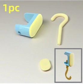 Resim Gateesat Sarı Mavi Deliksiz Ayarlanabilir Askı: Masanız, Sırt Çantası, Anahtar İçin Pratik Çözüm Diğer 