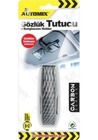 Resim Oto Gözlük Tutucu Siyah Karbon Kaplama 