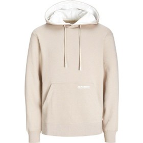 Resim Jack & Jones Erkek Sweatshirt Bej 12256534 Jjelegacy Sweat Hood Noos 25kw21000482 W2100381 Bej 