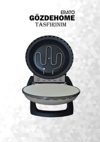 Resim Erato Pizza Makinesi Taşfırınım Lahmacun Makinesi Doğal Taş Tabanlı Fırın Gri 