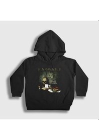 Resim Presmono Unisex Çocuk Centuries Haggard Kapüşonlu Sweatshirt Siyah 