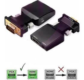 Resim Platoon PLH-080 VGA HDMI 1080P Av Dönüştürücü Converter 